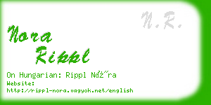 nora rippl business card